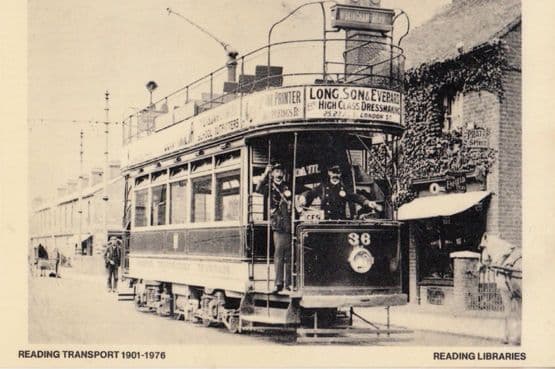Reading Bus With Fashion Dressmakers & Conductor Driver Real Photo Postcard