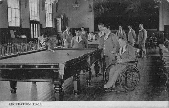 Recreation Billiard Room Wheelchair 1917 Epsom Surrey Frank Postcard