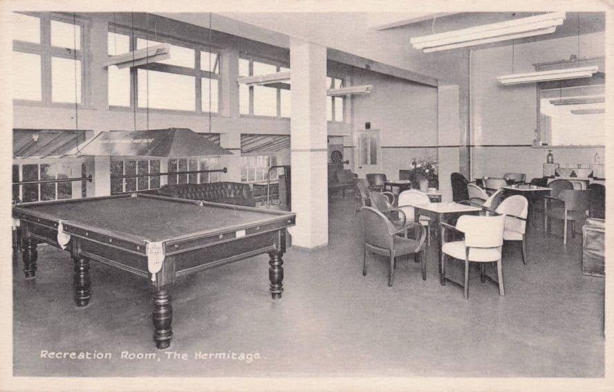 Recreation Room Darts The Hermitage Snooker Billiards Old Postcard