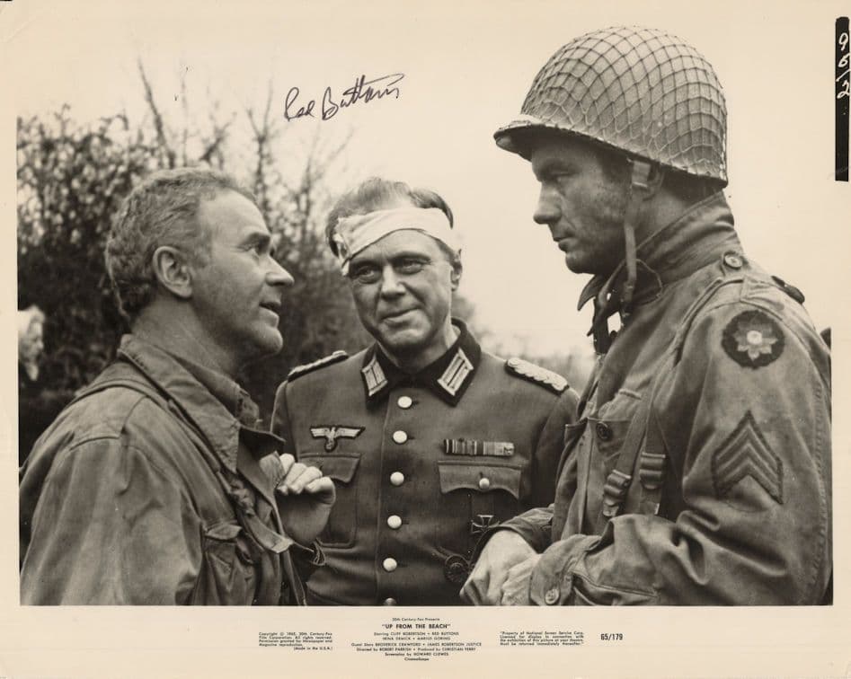 Red Buttons Up From The Beach WW2 Film 10x8 Hand Signed Photo