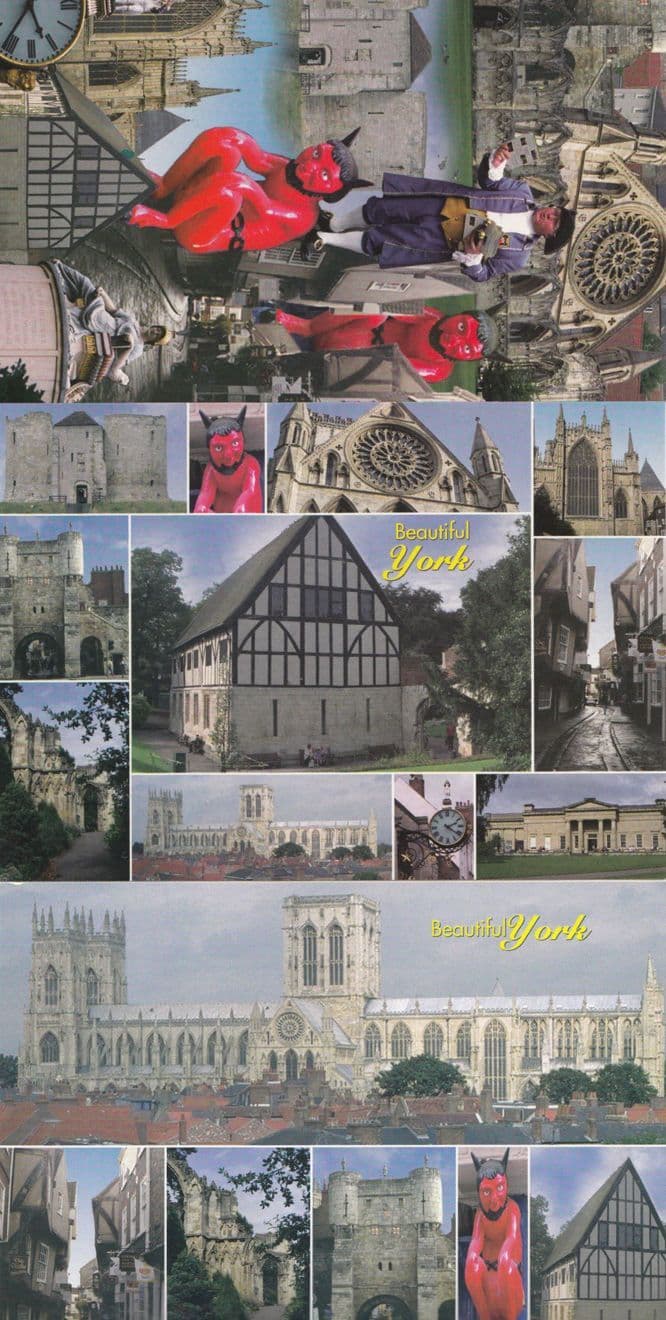 Red Devils Demons Of York Satan Horns 3x Yorkshire Postcard s