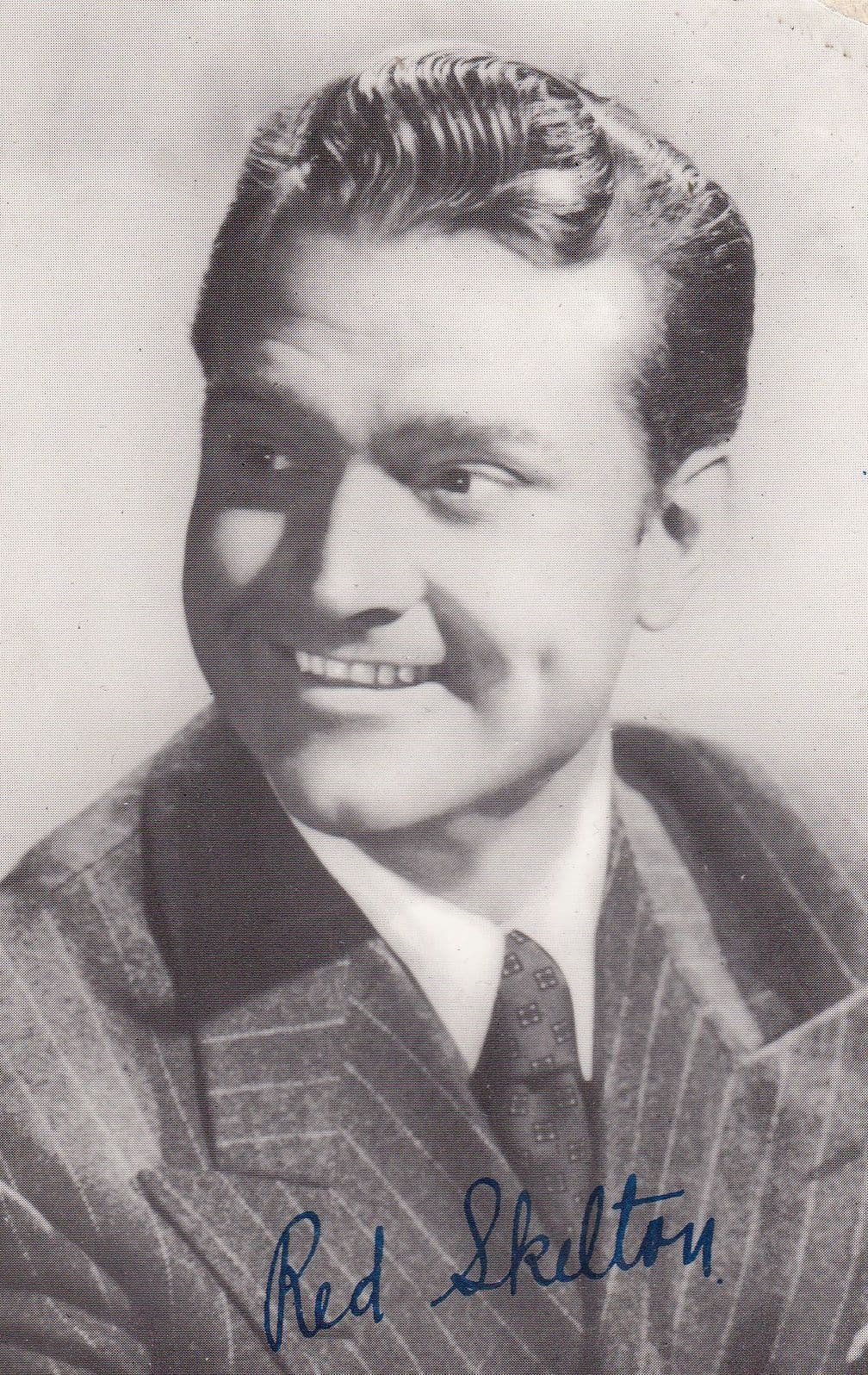 Red Skelton Antique Rare Printed Signed Postcard