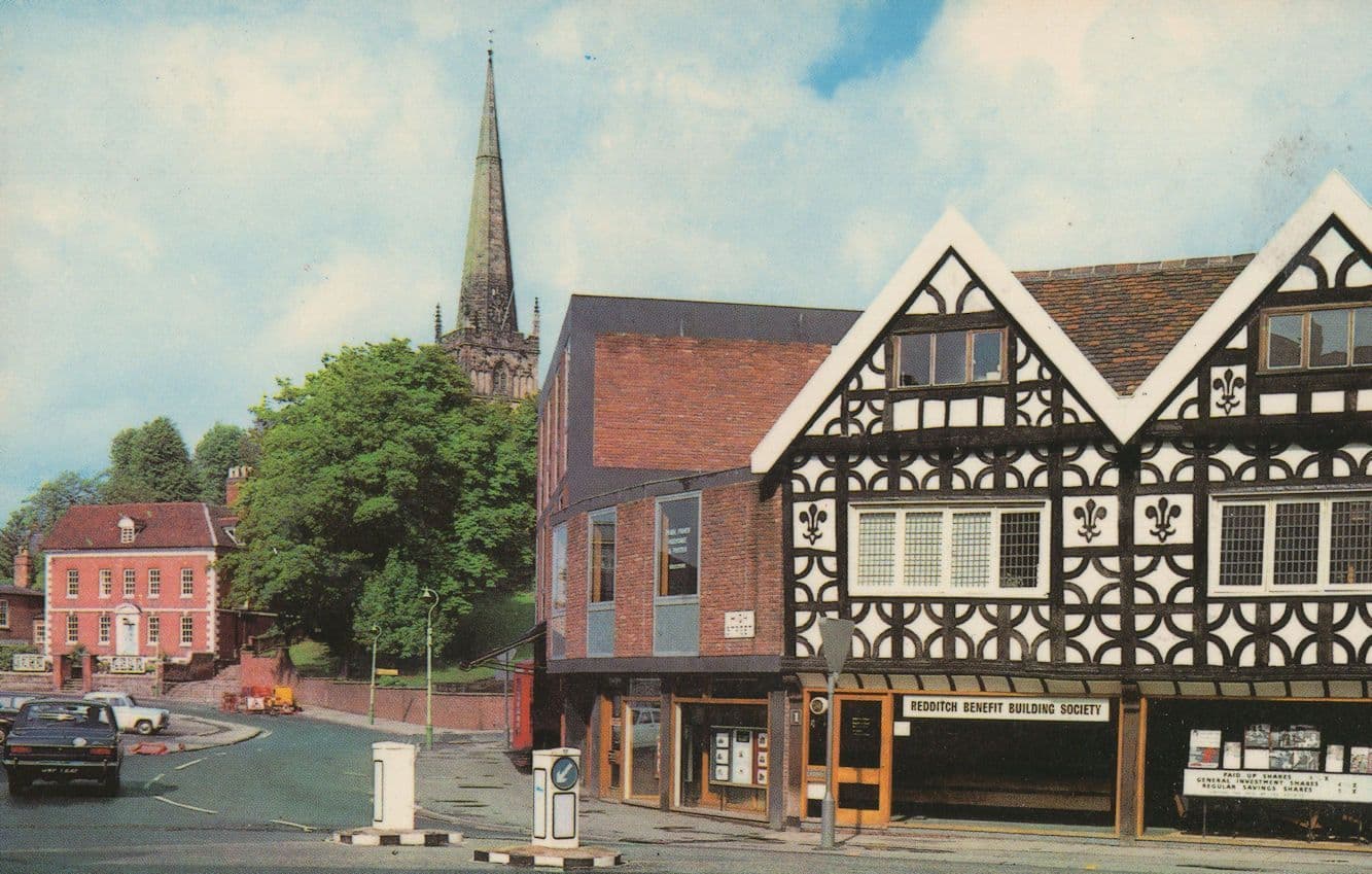 Redditch Building Society Bromsgrove Vintage 1970s Postcard