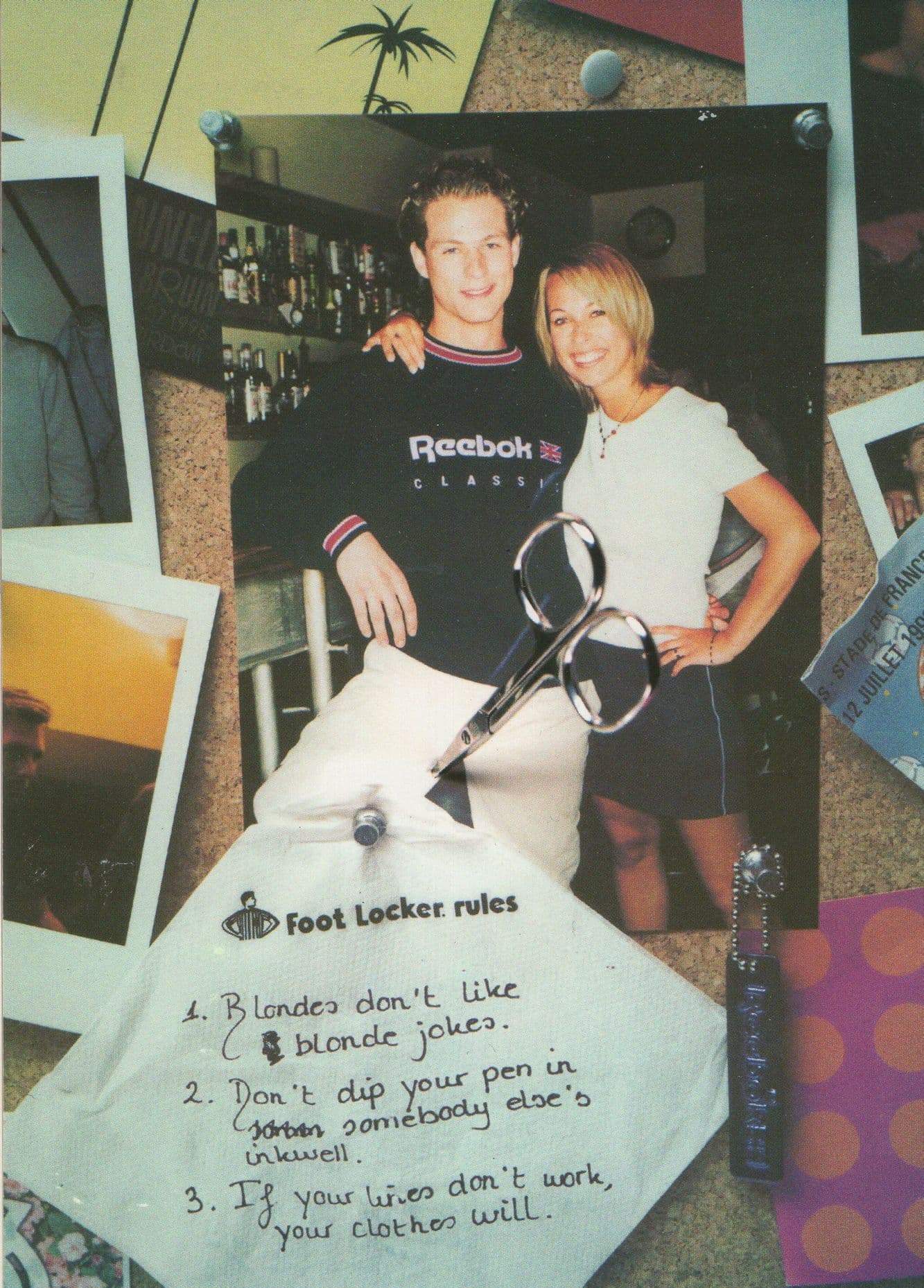 Reebok Trainers Scissors In Private Parts Comic Advertising Postcard