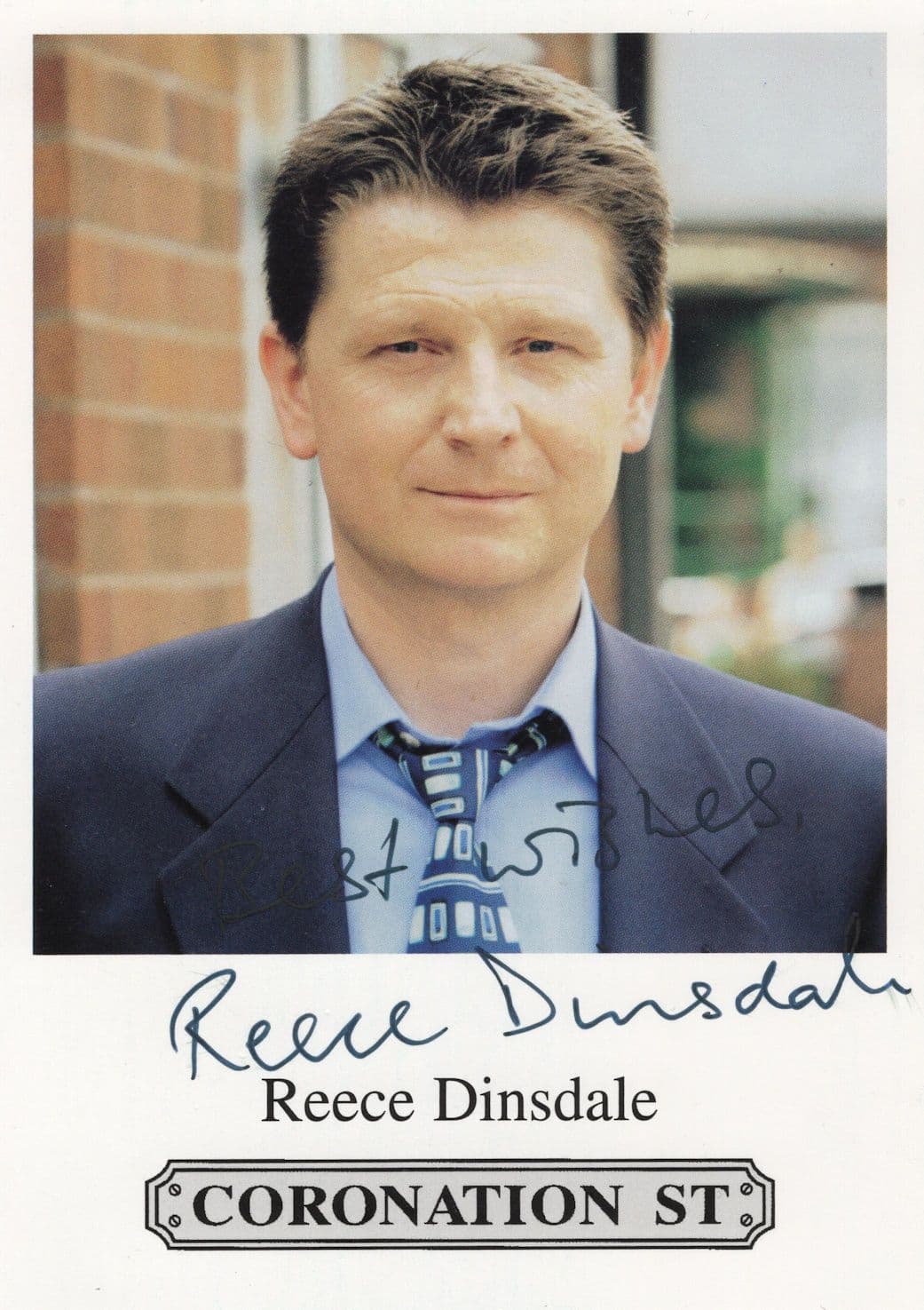 Reece Dinsdale ID & Coronation Street ITV Hand Signed Cast Card Photo