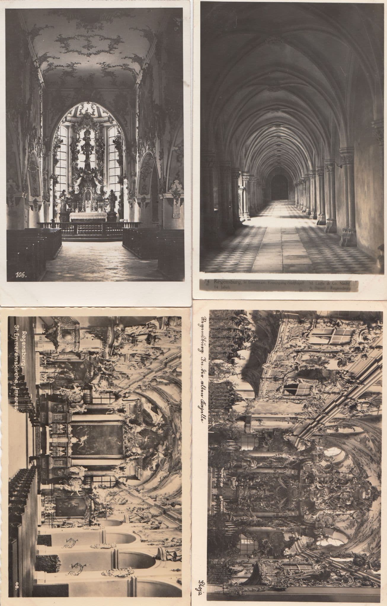 Regensburg Germany 8x Antique Altar Kirche Religious Postcard s