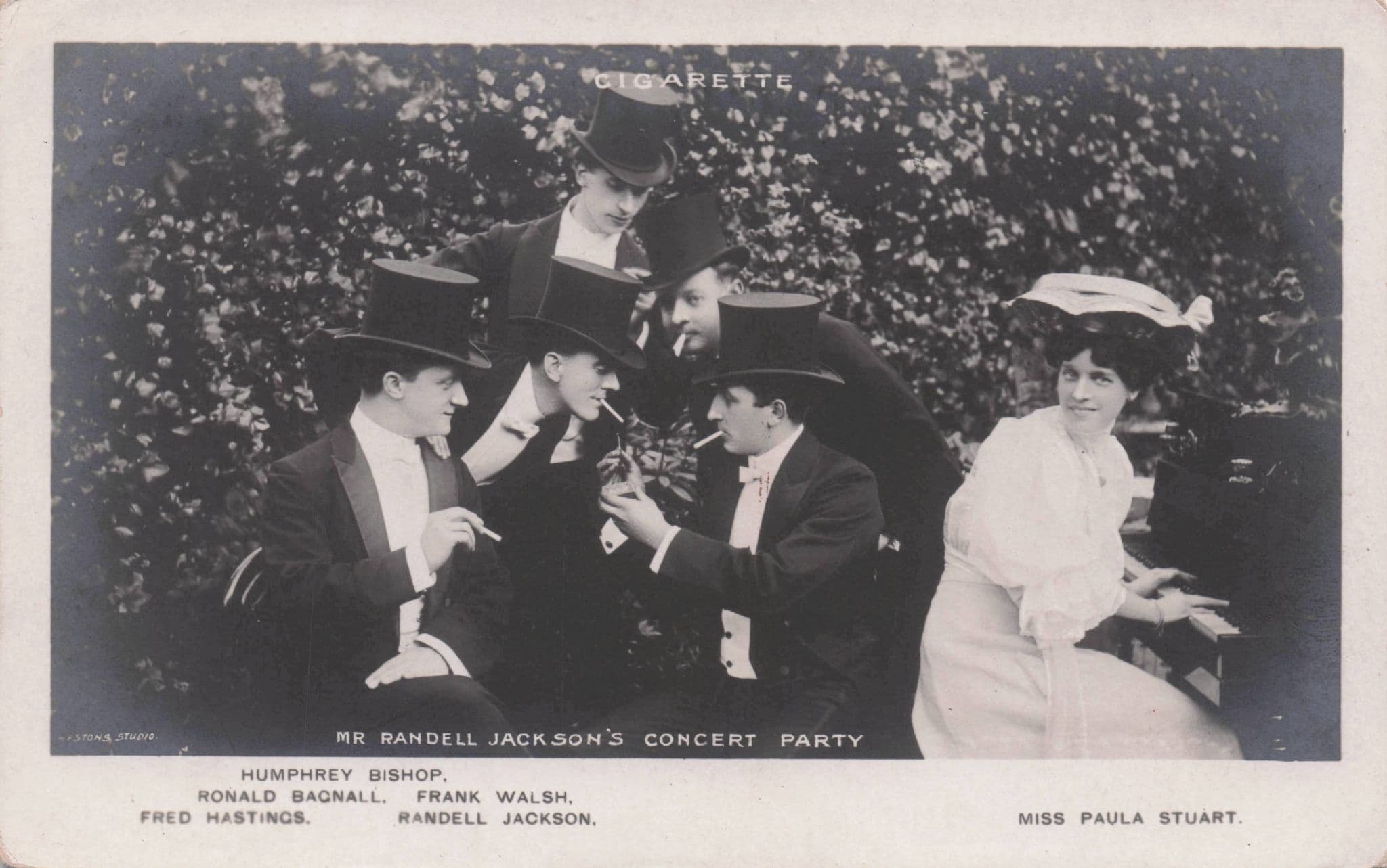 Rendell Jackson's Concert Party Entertainers Lady Pianist Old Postcard