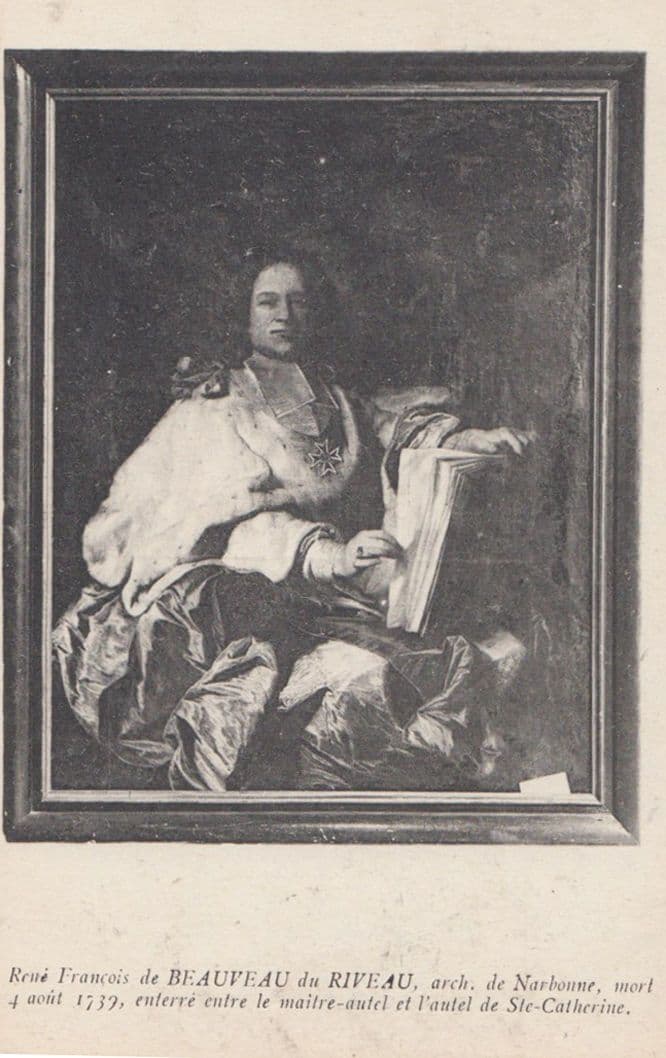 Rene Francois Beauveau Du Riveau of Ste Saint Catherine Antique Postcard