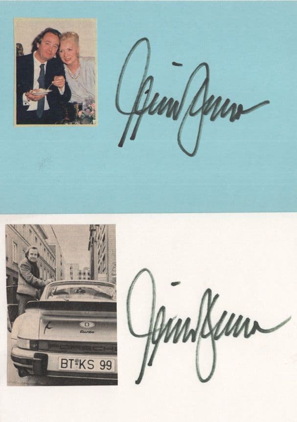 Rene Kollo German Opera Singer 2x Hand Signed Autograph s