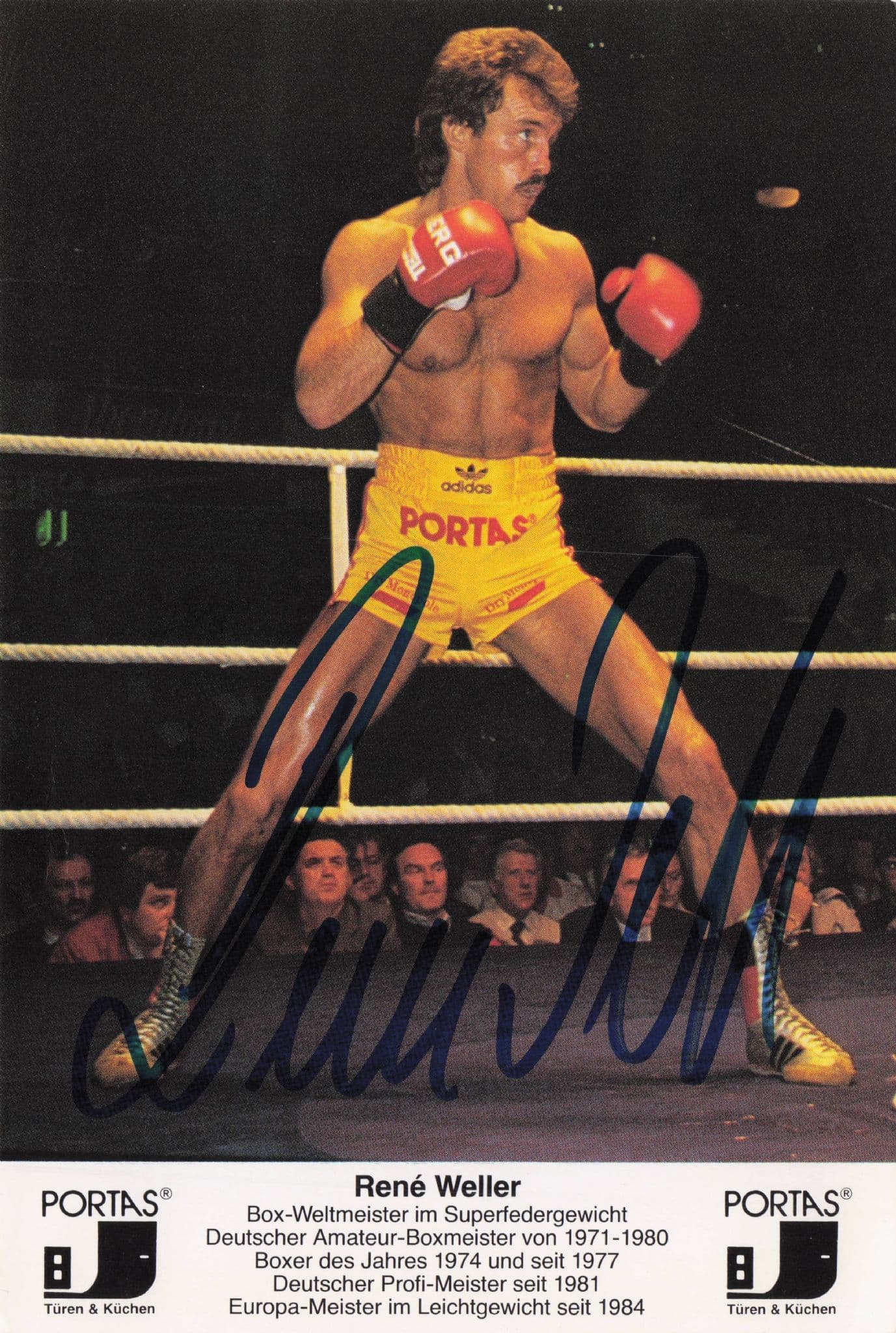 Rene Weller German Boxing Champion Boxer Management Hand Signed Photo