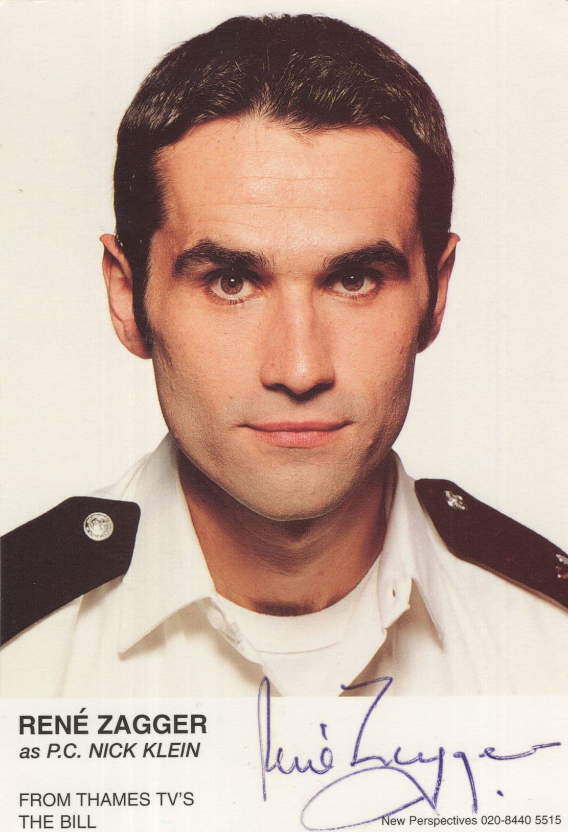 Rene Zagger as PC Nick Klein The Bill ITV Hand Signed Cast Card Photo