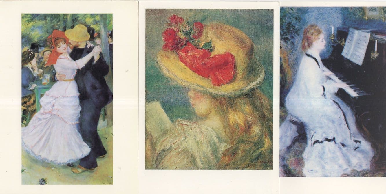 Renoir Lady At The Piano 3x Boston Museum Painting Postcard s