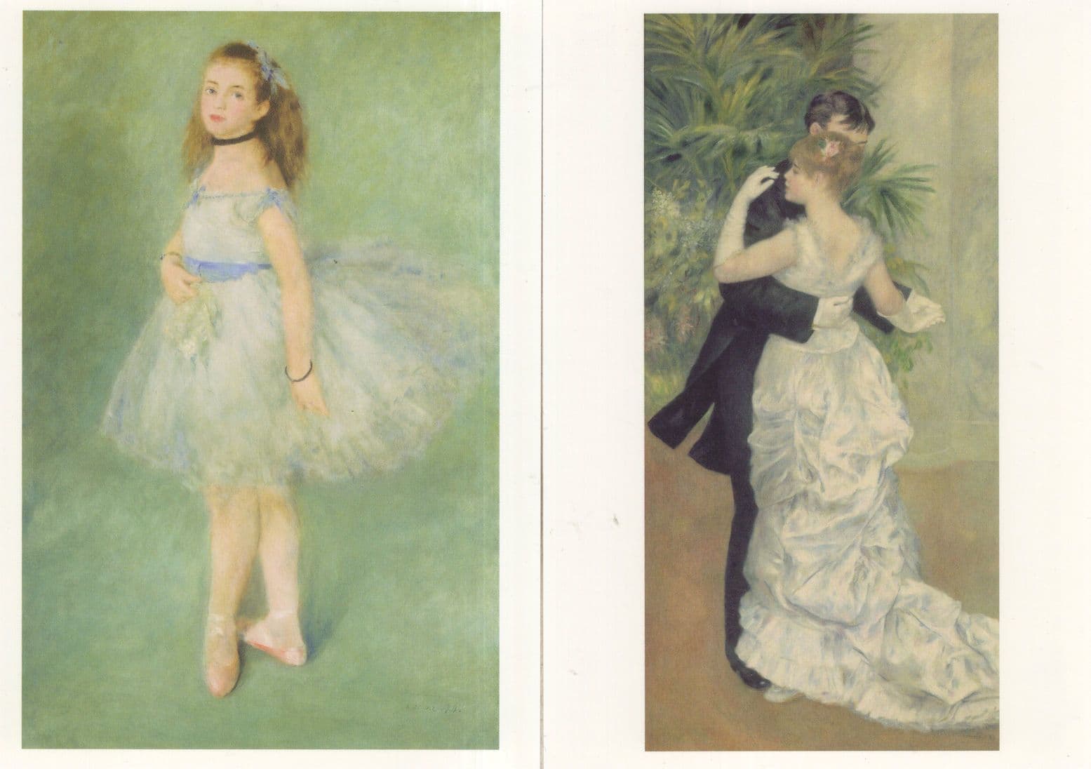 Renoir The Dancer 2x National Gallery Painting Postcard s