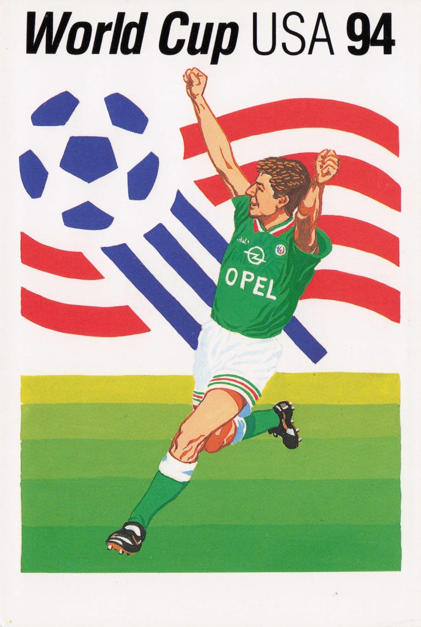 Republic Of Ireland in World Cup 1994 Irish Football Postcard