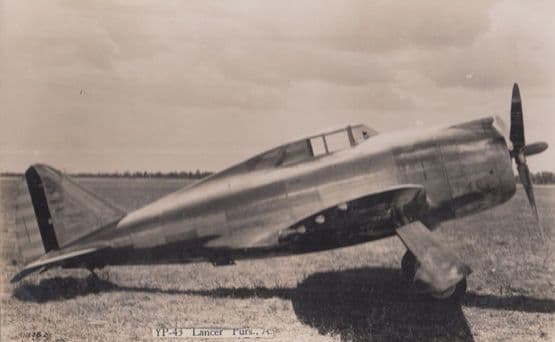 Republic P-43 Lancer Monoplane WW2 Plane Vintage Plain Back Postcard Old Photo