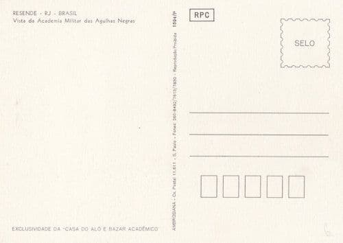 Resende RJ Brasil Vista De Academia Militar Des Agulhas Negras Brazil Army Postcard