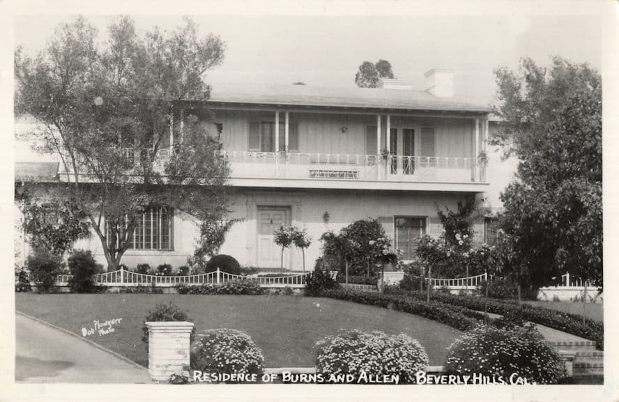 Residence Of Burn's & Allen California USA Real Photo Old Postcard