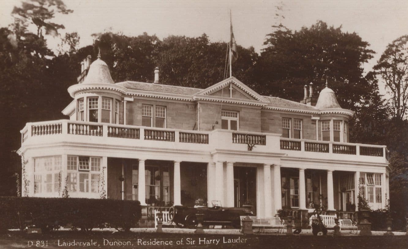 Residence Of Comedian Singer Sir Harry Lauder Scottish Postcard