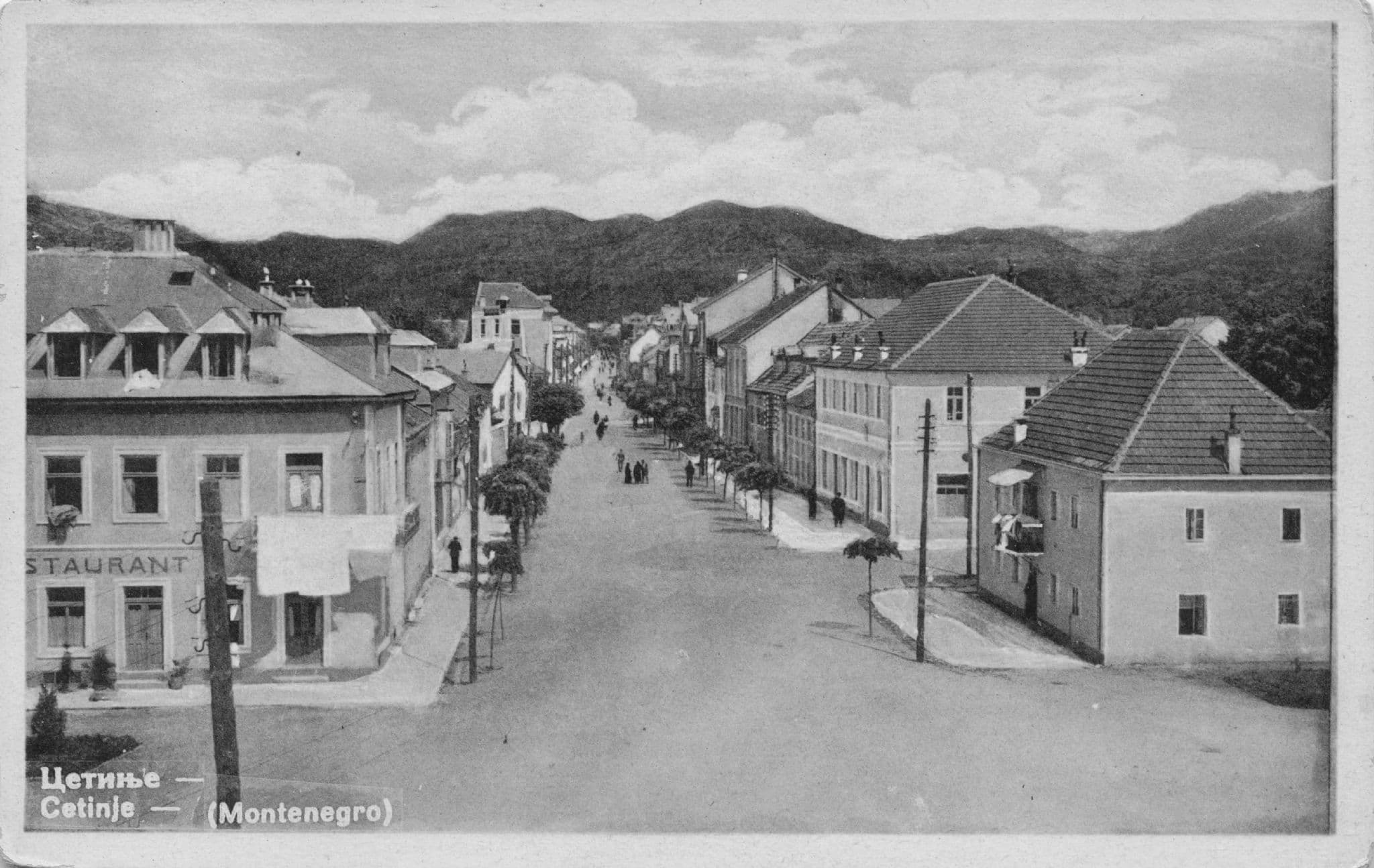 Restaurant at Cetinge Montenegro Old Real Photo Postcard