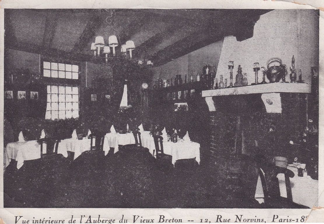 Restaurant Rue Norvins Paris Old French Postcard