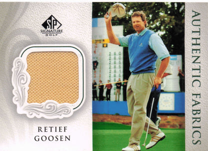 Retief Goosen Authentic Fabrics 2004 Upper Deck Real Golf Shirt Card
