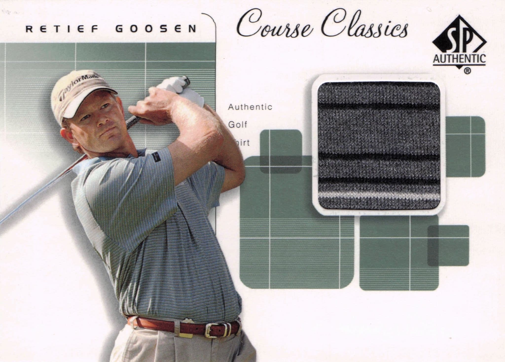 Retief Goosen Course Classics 2002 Authentic Worn PGA Tour Golf Shirt Card