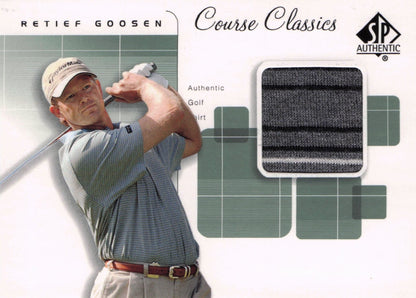 Retief Goosen Course Classics 2002 Authentic Worn PGA Tour Golf Shirt Card