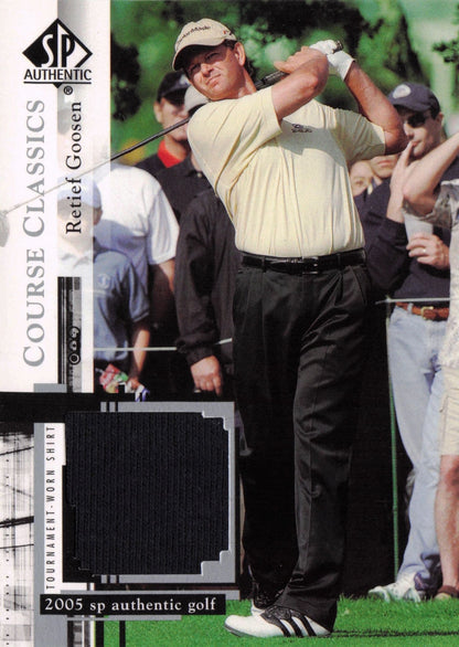 Retief Goosen Course Classics 2005 Golf SP Upper Deck Worn Shirt Card