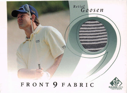 Retief Goosen Front 9 Fabric 2002 Upper Deck Authentic Shirt Card