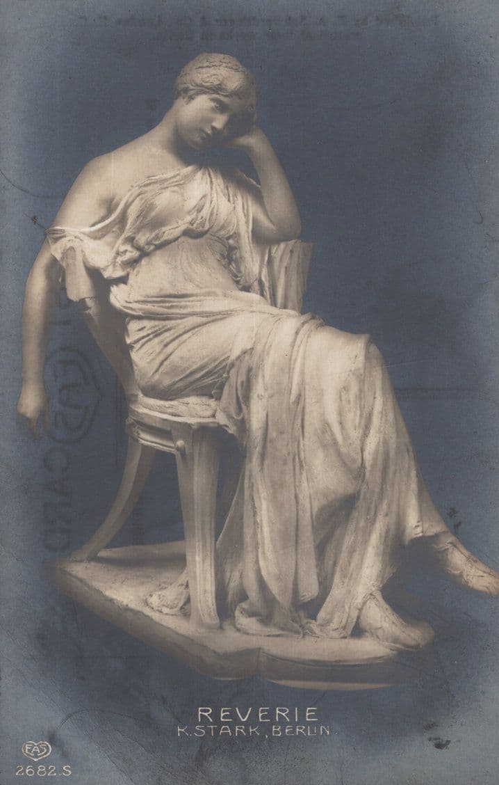 Reverie Stark Berlin Antique German Statue Museum Postcard