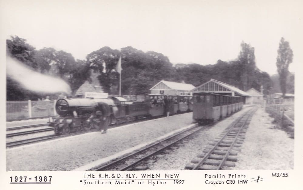 RH&D Railway Northern Chief Train at Hythe Station 1927 Postcard