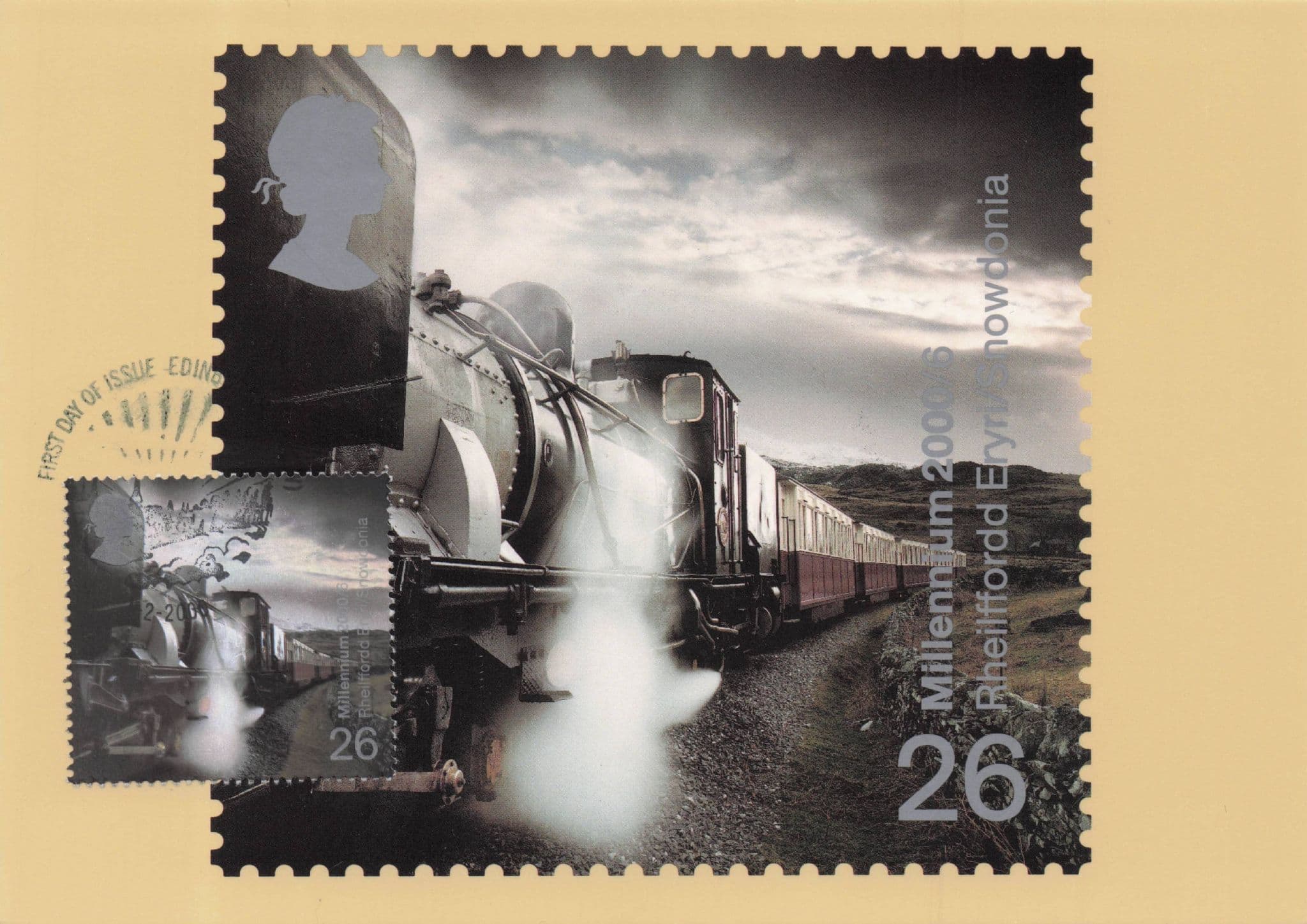 Rheillffordd Eryri Snowdonia Train First Day Cover Postcard