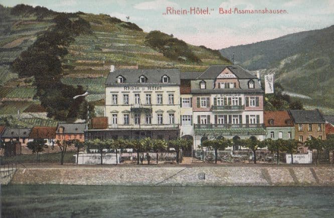 Rhein Hotel Bad Assmannshausen Postcard