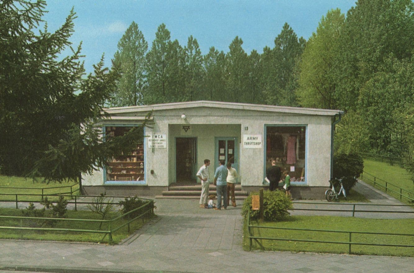 Rheindahlen YWCA Stationary Avenue German Army Shop Postcard