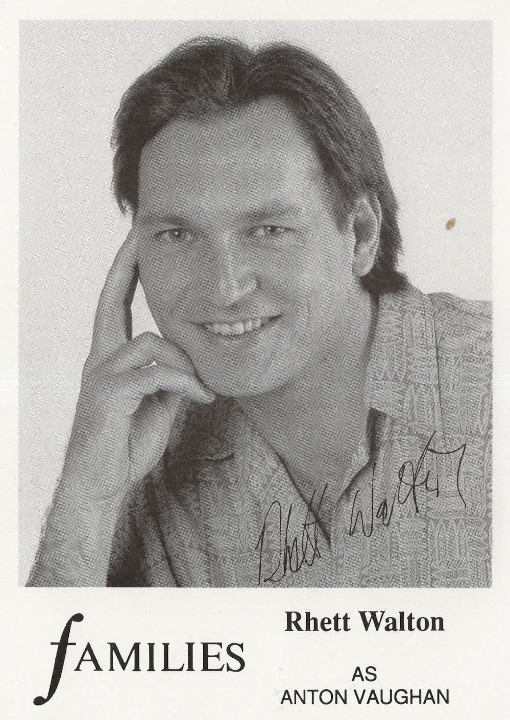 Rhett Walton Families ITV Australian TV Soap Cast Card Photo