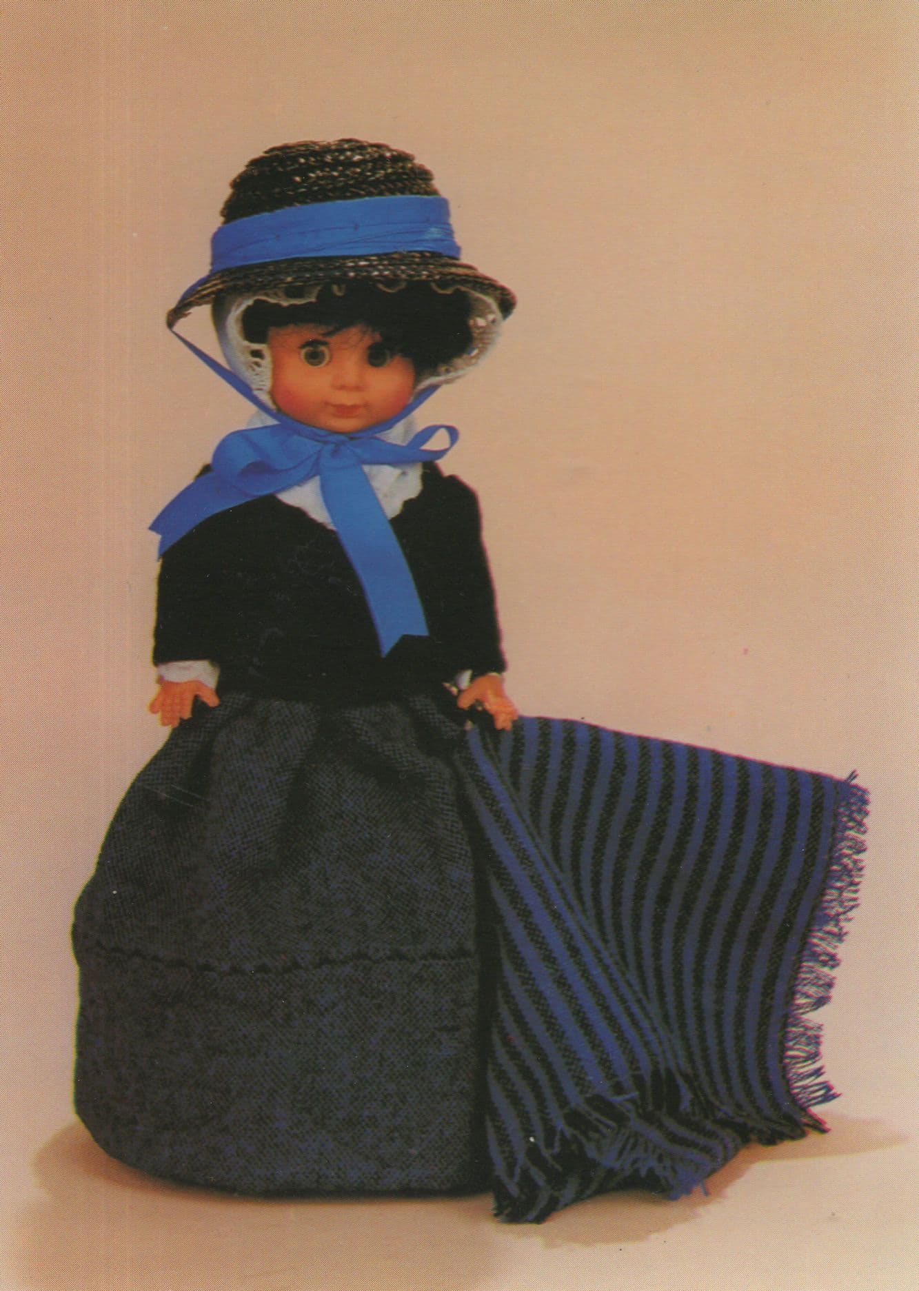Rhyl 18th Century Welsh Toy Doll in Fisherwomans Bridal Wear Postcard