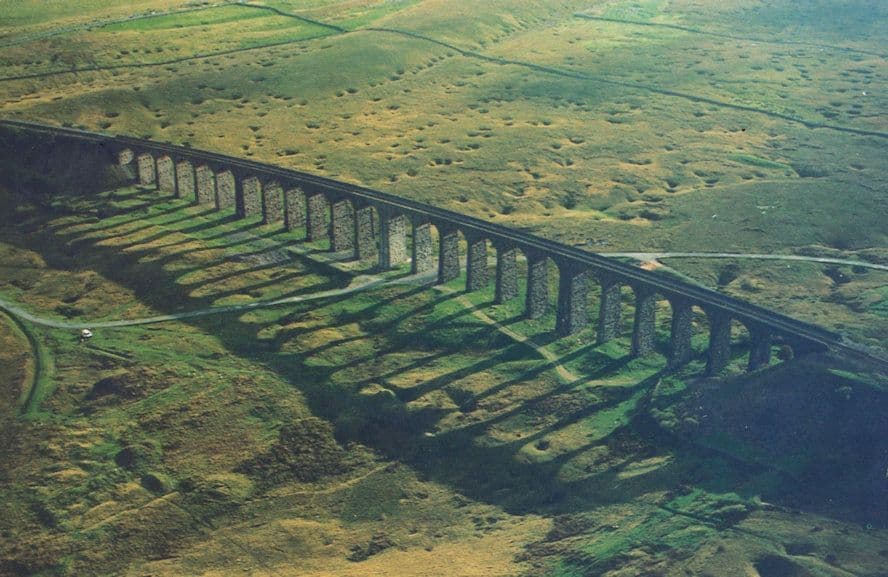 Ribblehead Viaduct From A Microlight Unique Photo 1989 Postcard