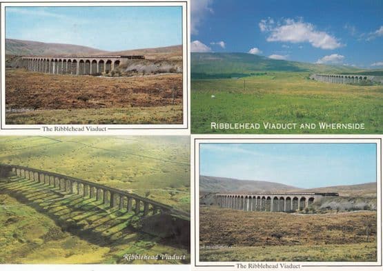 Ribblesdale Selection Of Aerial Church Sheep Farm Gate 4x Postcard s