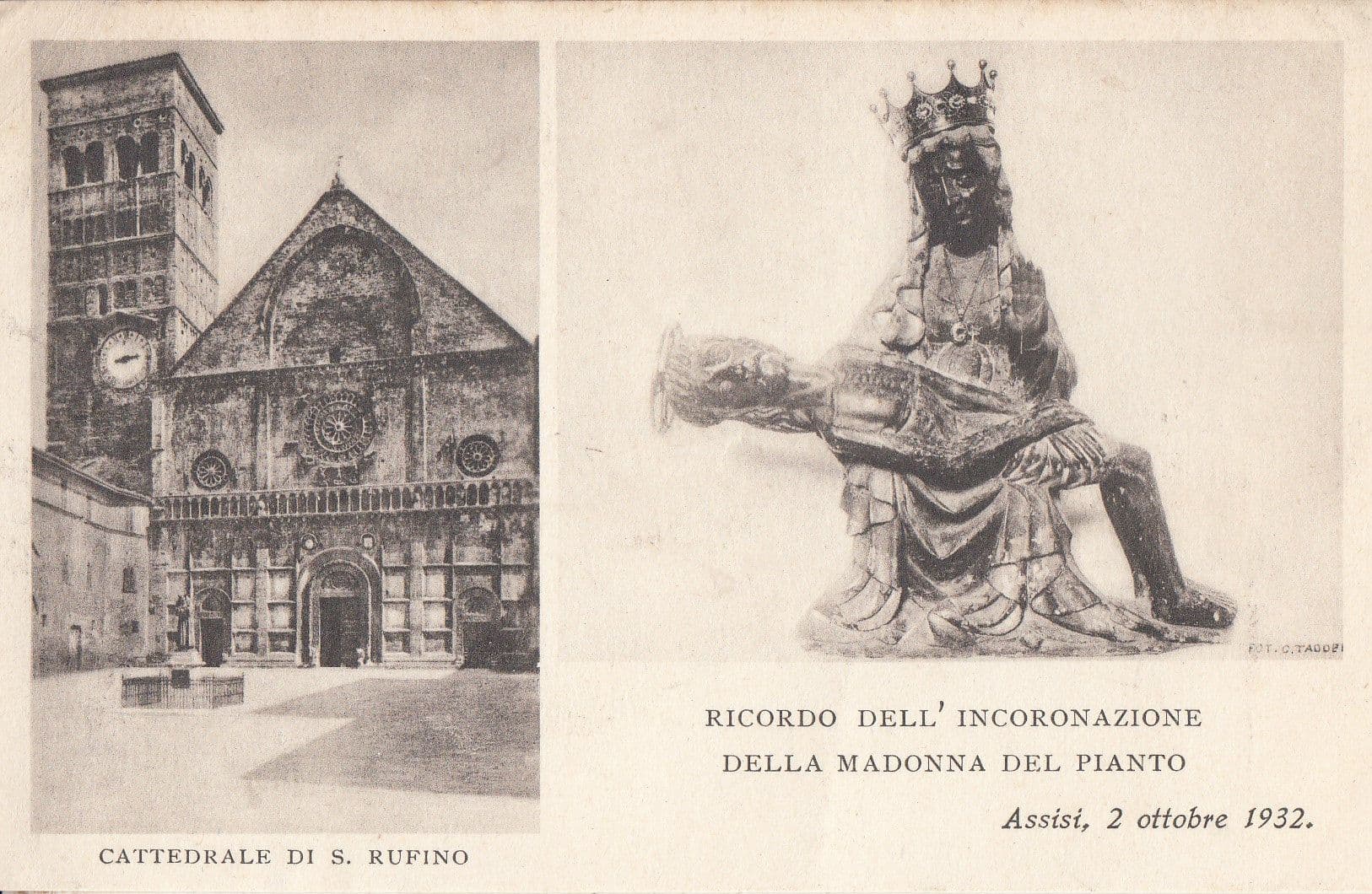 Ricardo Dell Incoronazione Della Madonna Del Pianto 1932 Postcard