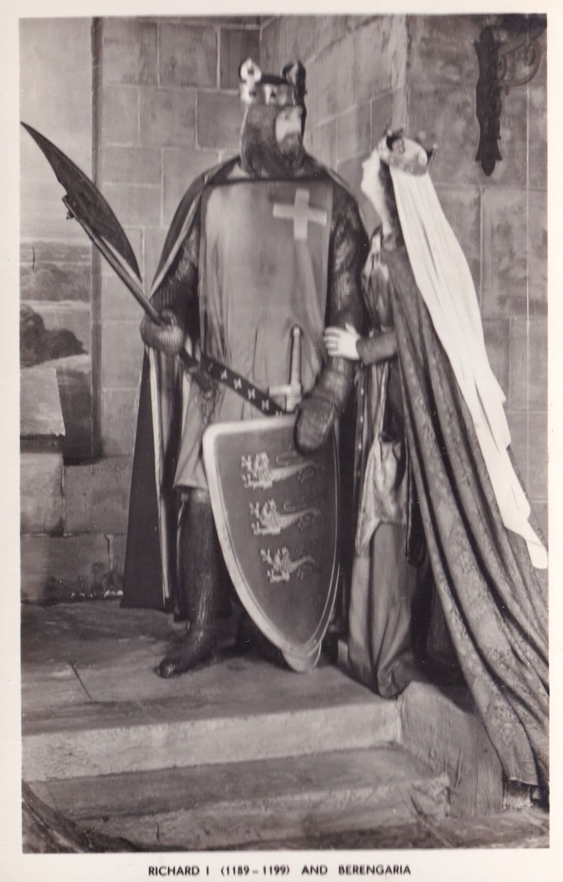 Richard 1st I & Berengaria Madame Tussauds Waxwork RPC Postcard