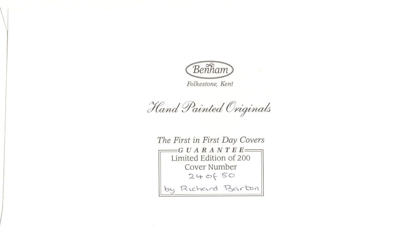 Richard Barton DNA Benham LIMITED EDITION OF 50 Hand Signed FDC