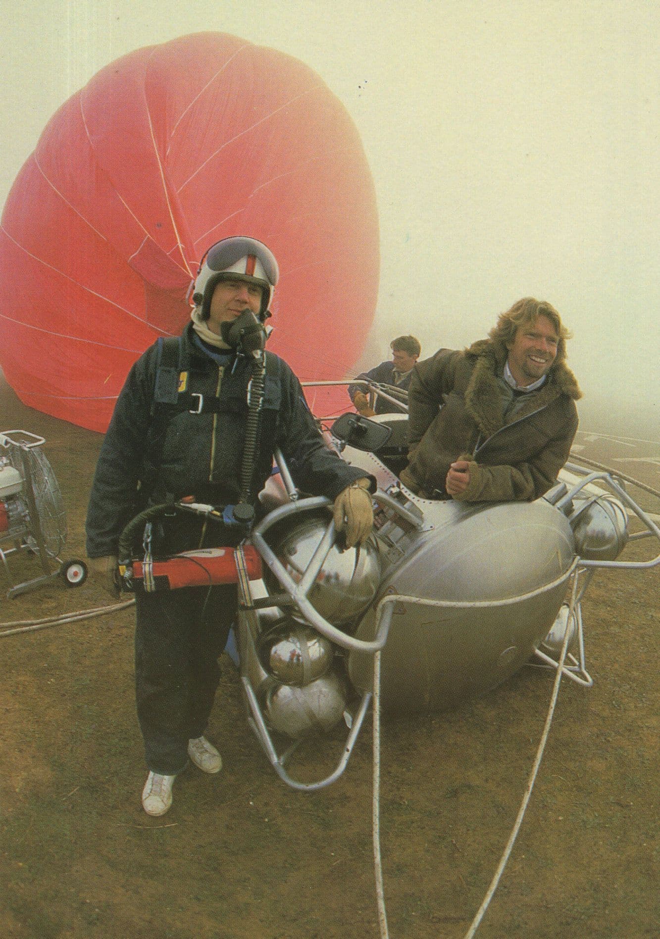 Richard Branson Virgin Airways With Hot Air Balloon Postcard