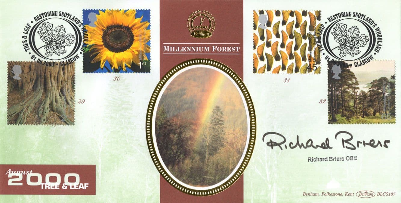 Richard Briers of The Good Life Benham Millenium Forest Hand Signed FDC