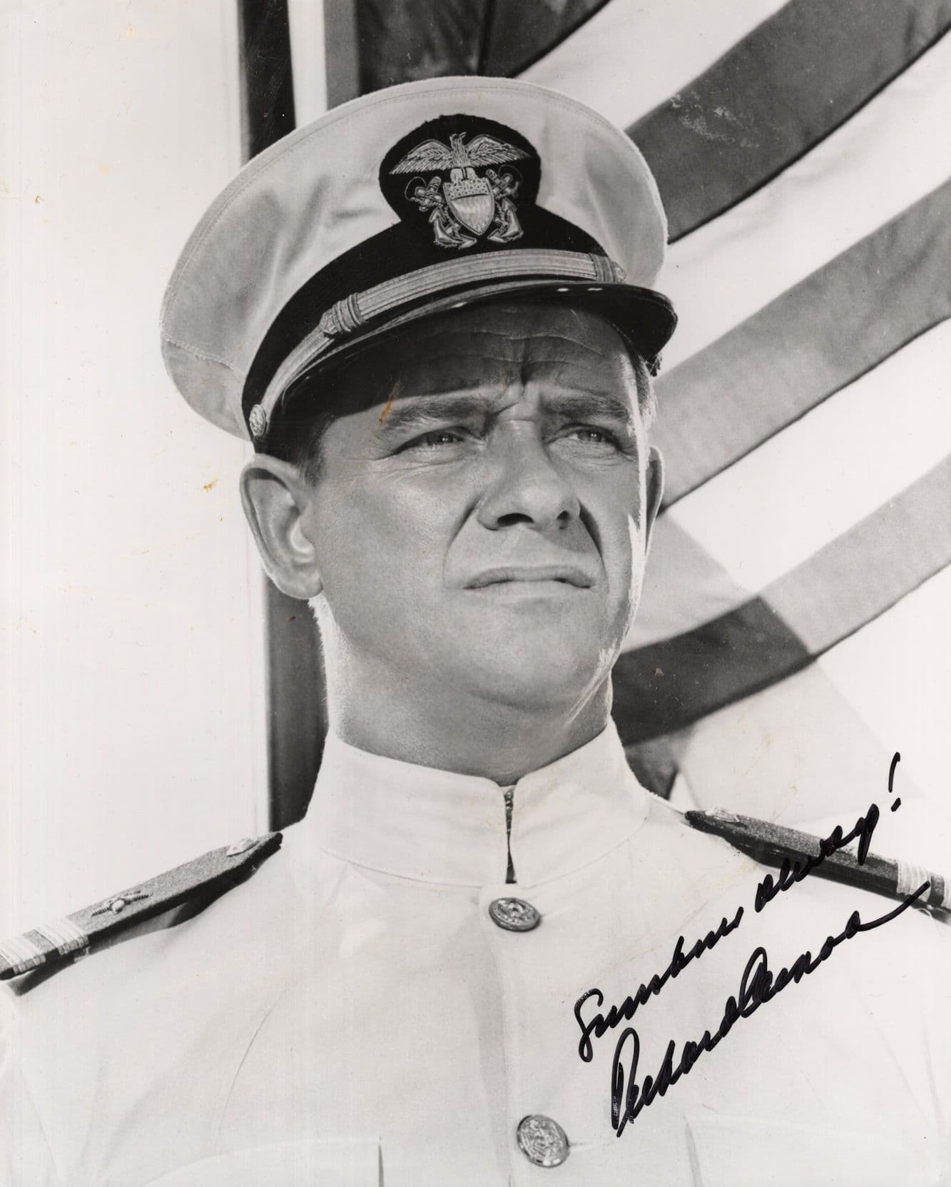 Richard Crenna as Military Captain The Sand Pebbles 10x8 Hand Signed photo
