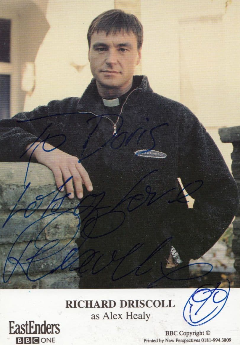 Richard Driscoll as Alex Healy BBC Eastenders Hand Signed Cast Card Photo