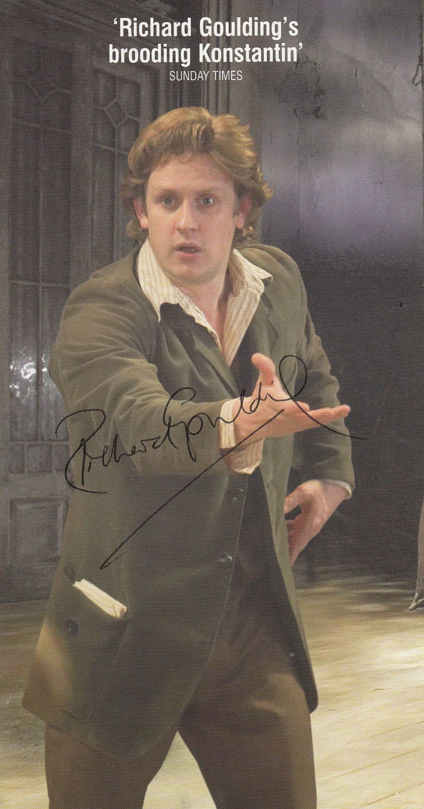 Richard Goulding Foyles War The Seagull Anton Chekhov Hand Signed Theatre Flyer