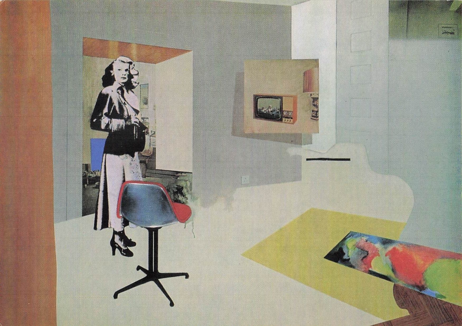 Richard Hamilton Interior II Rare Pop Art Painting Postcard