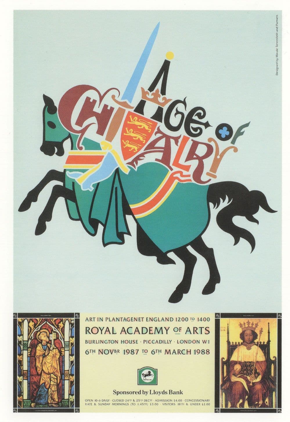 Richard II The Age Of Chivalry Medieval Knight Painting Exhibition Postcard