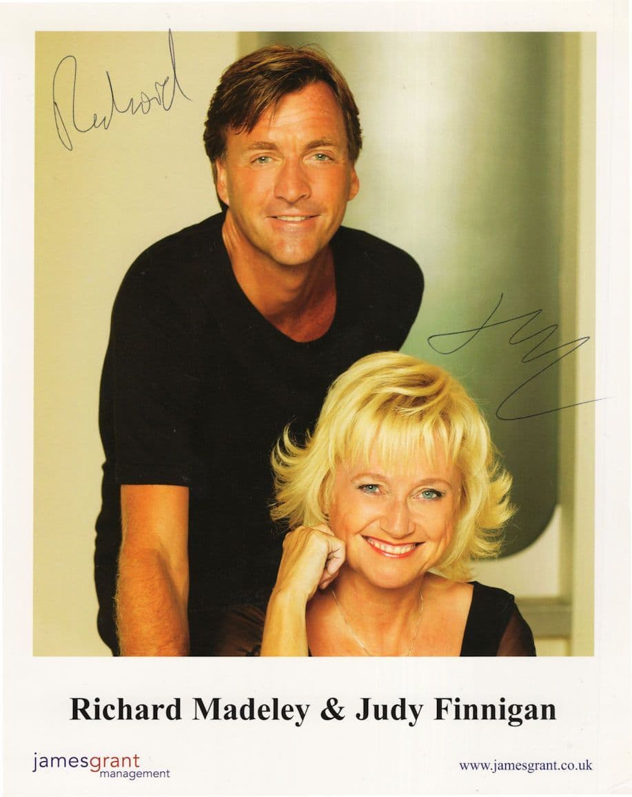 Richard Madeley & Judy Finnigan DOUBLE Large 10x8 Hand Signed Photo