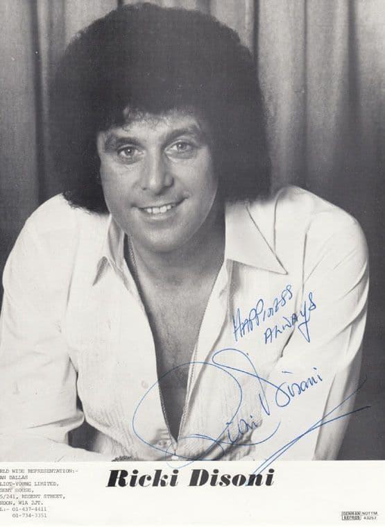 Ricki Disoni Large 12x8 Hand Signed Publicity Photo